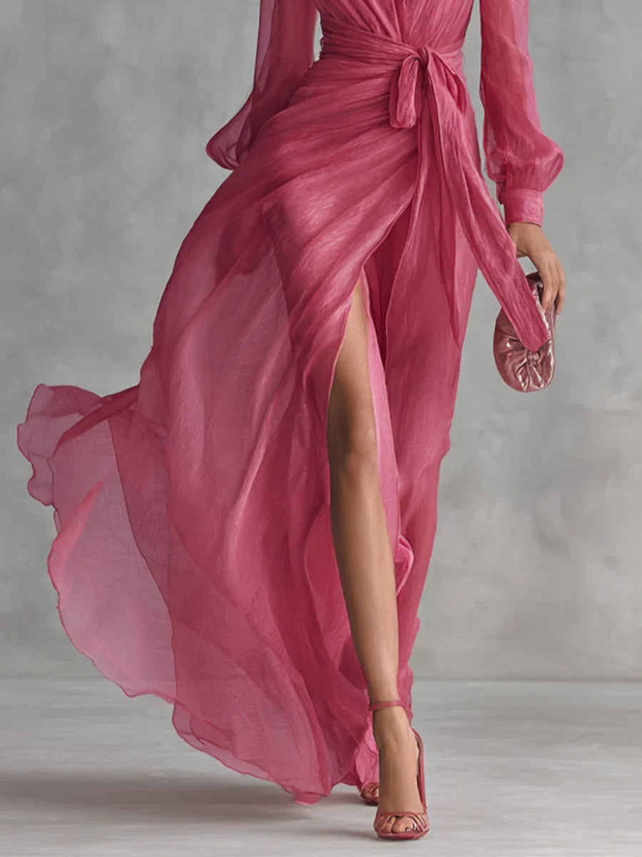 Elena | Vestido Maxi de Gasa