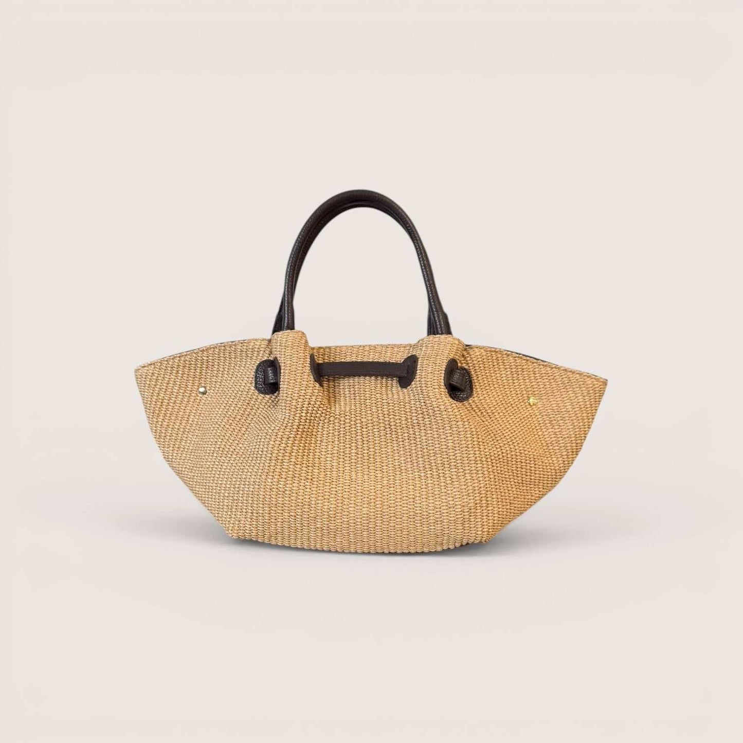 Capri | Bolso de Mano Rafia Chocolate