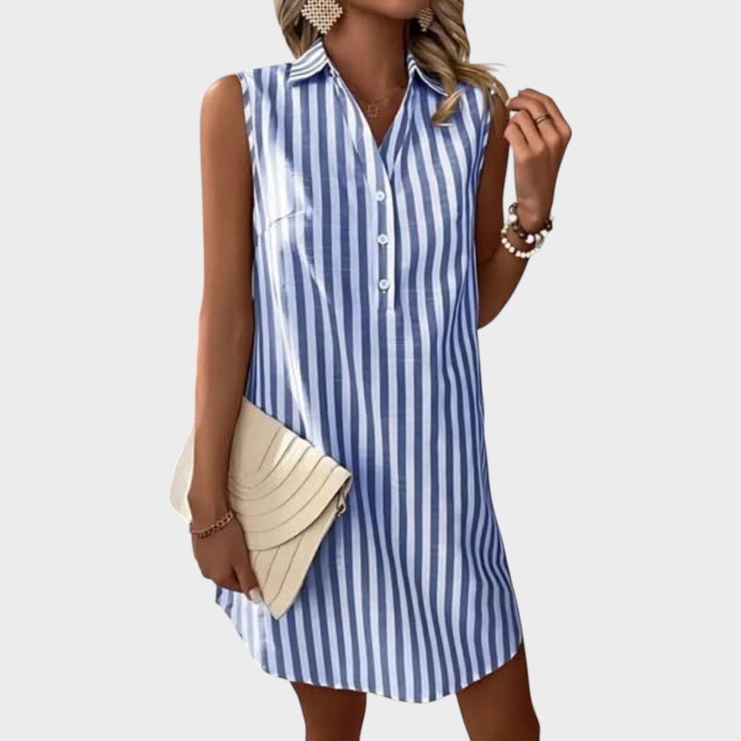 Marisol | Vestido Camisero de Rayas