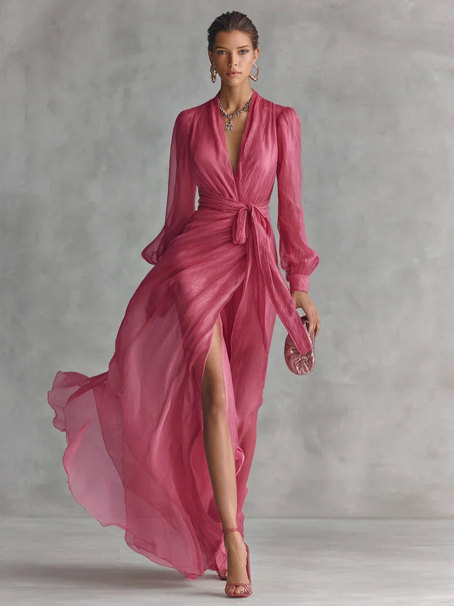 Elena | Vestido Maxi de Gasa