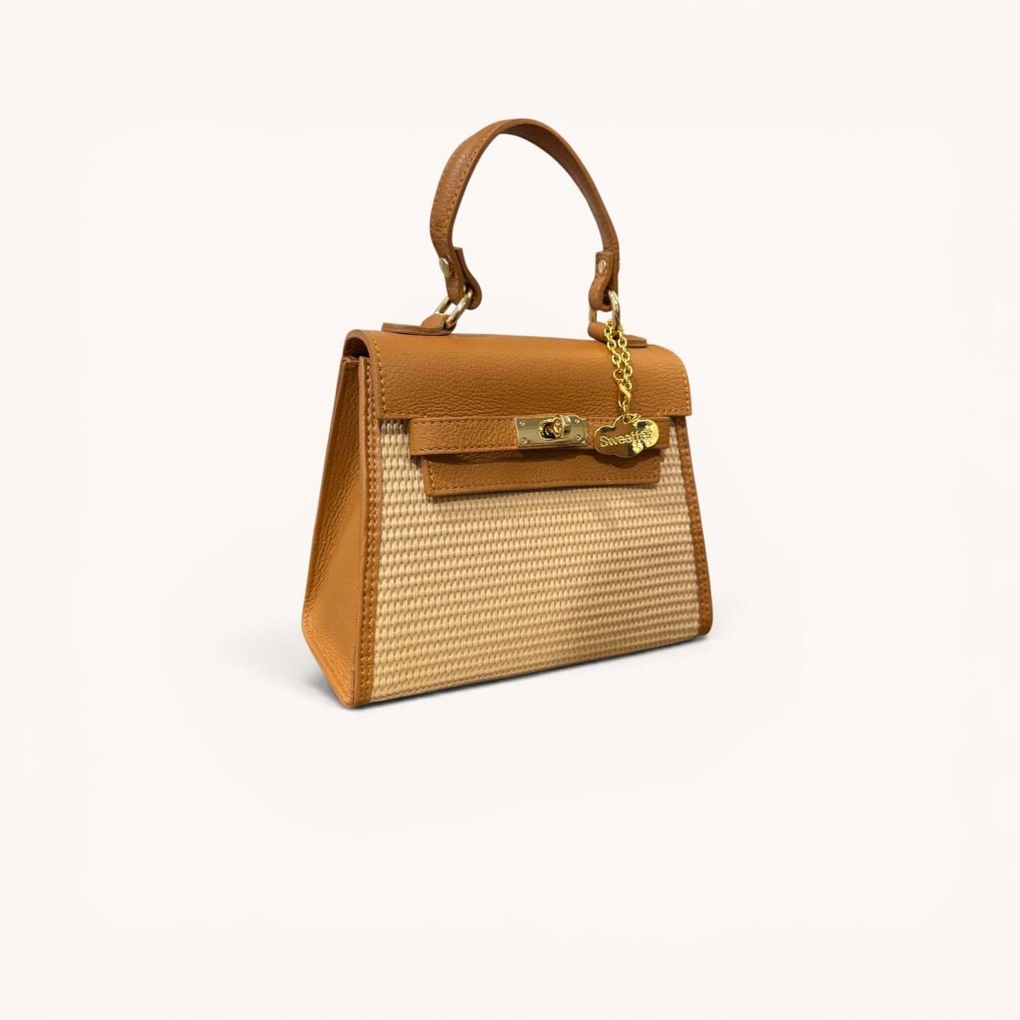 Menorca | Bolso Bandolera Rafia Camel