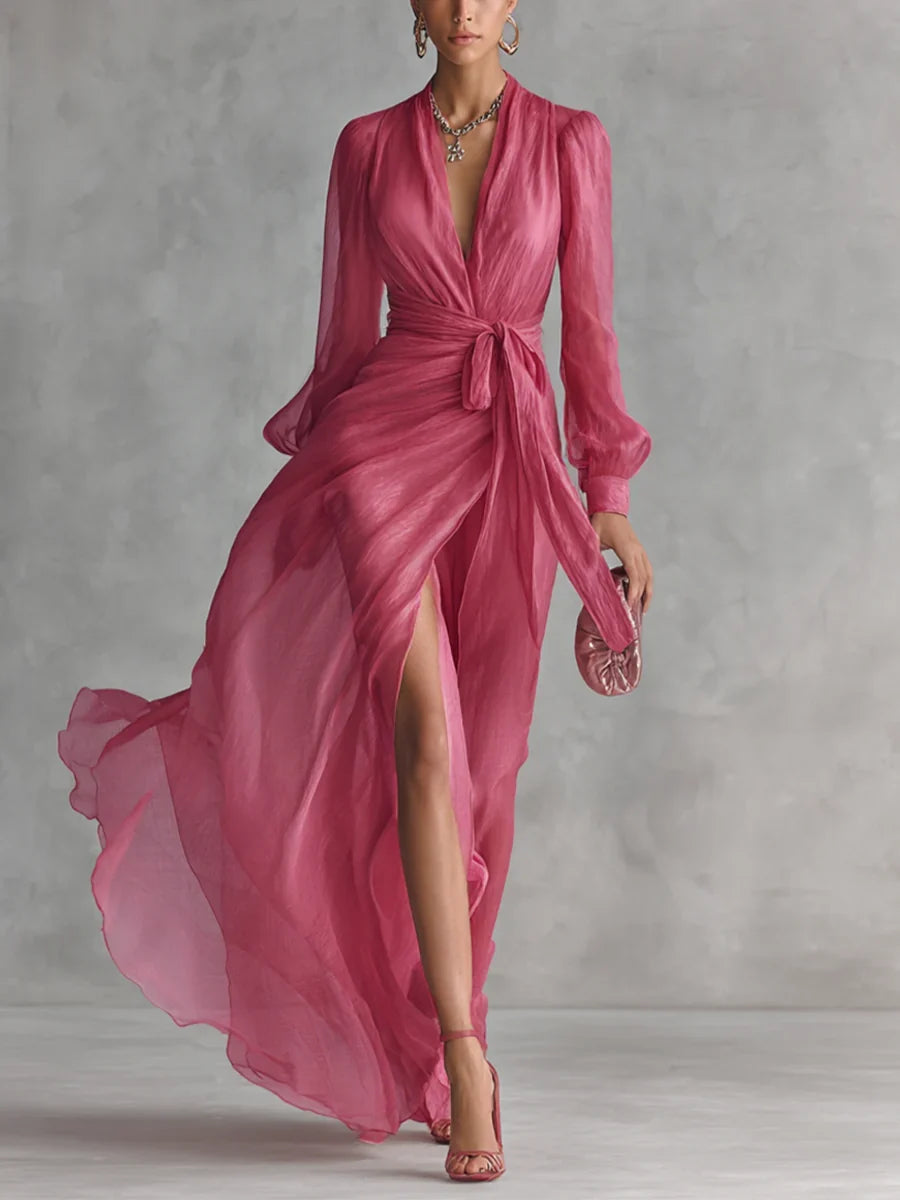 Elena | Vestido Maxi de Gasa