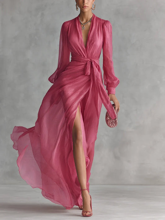 Elena | Vestido Maxi de Gasa