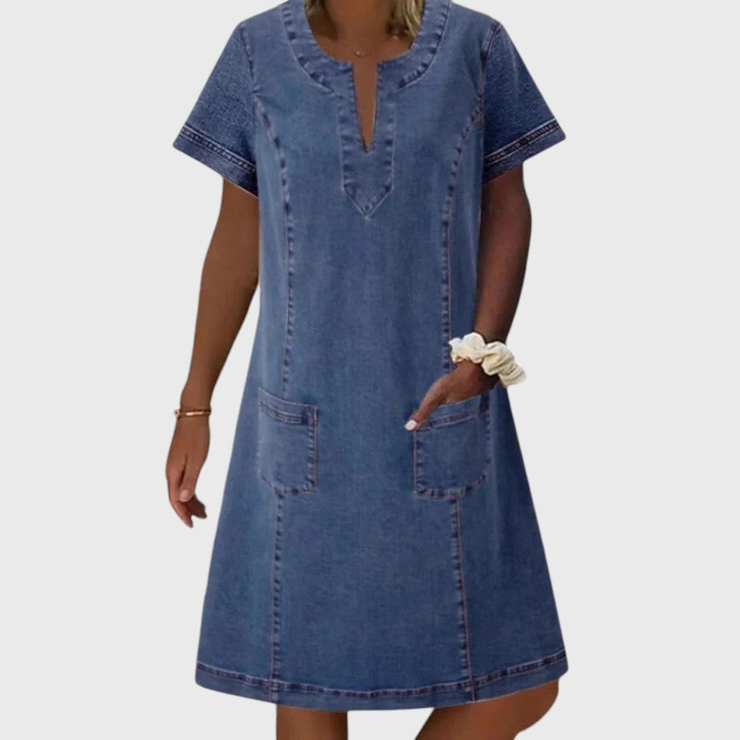 Ruth | Vestido Vaquero con Escote en V