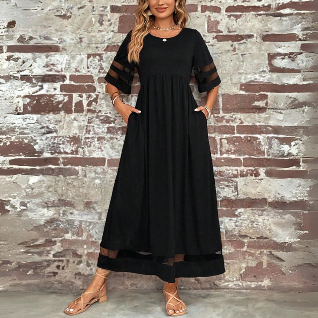 Nadia | Vestido Midi Corte Imperio