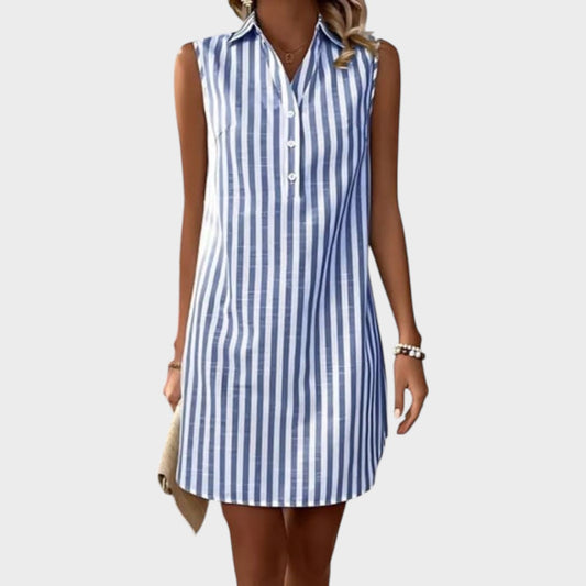 Marisol | Vestido Camisero de Rayas