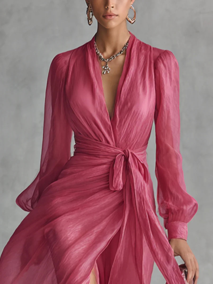Elena | Vestido Maxi de Gasa