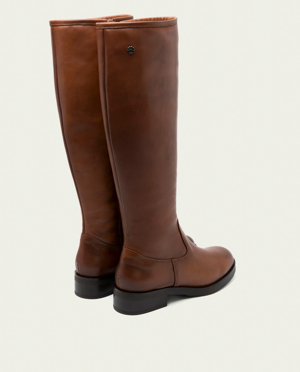 Salamanca | Bota Alta de Piel Cuero