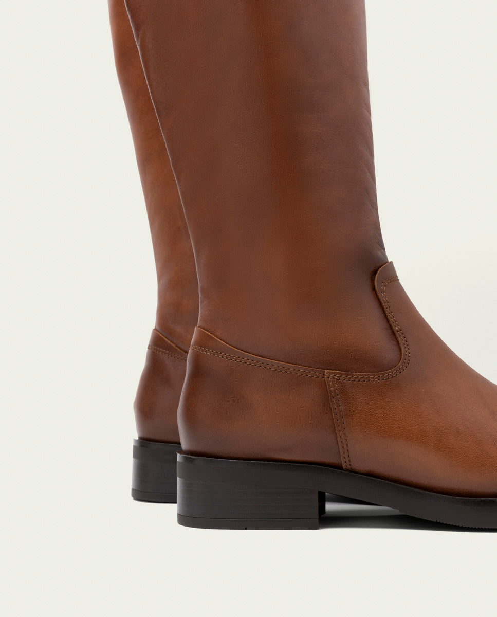Salamanca | Bota Alta de Piel Cuero
