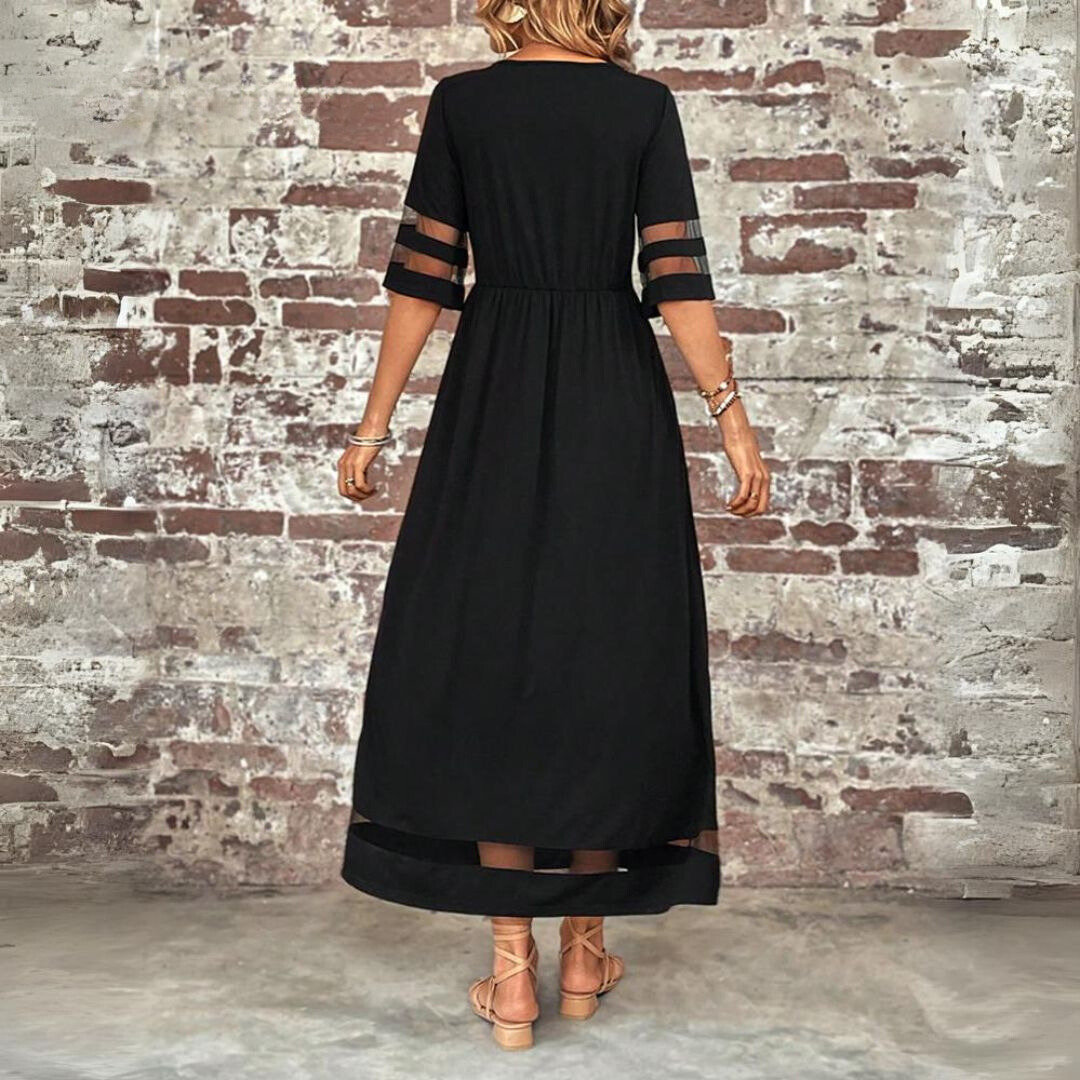 Nadia | Vestido Midi Corte Imperio