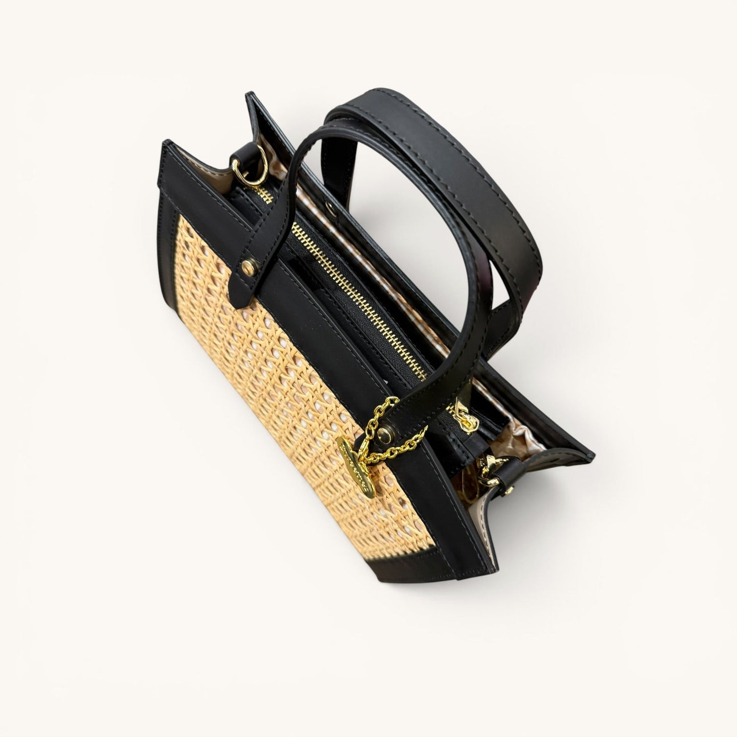Ibiza | Mini Tote de Rattan Negro