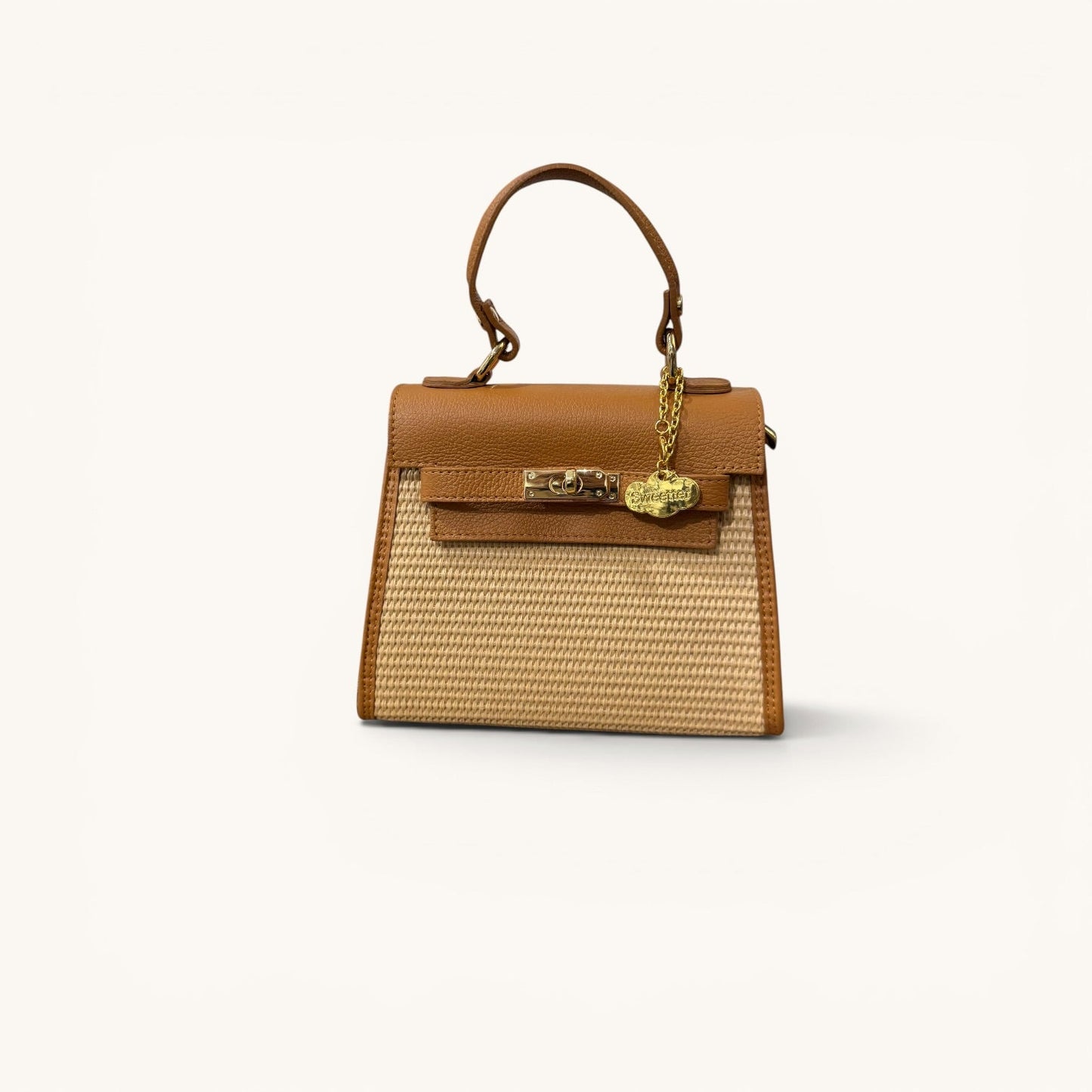 Menorca | Bolso Bandolera Rafia Camel