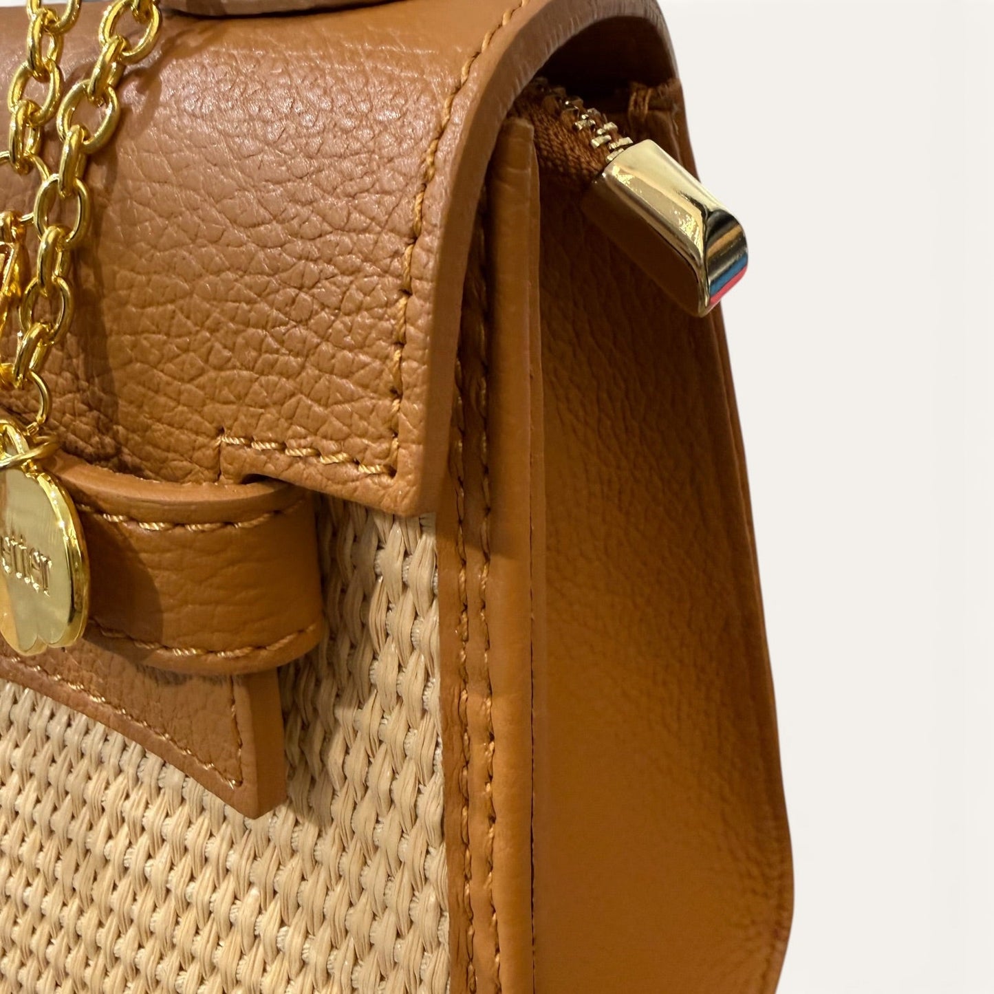 Menorca | Bolso Bandolera Rafia Camel