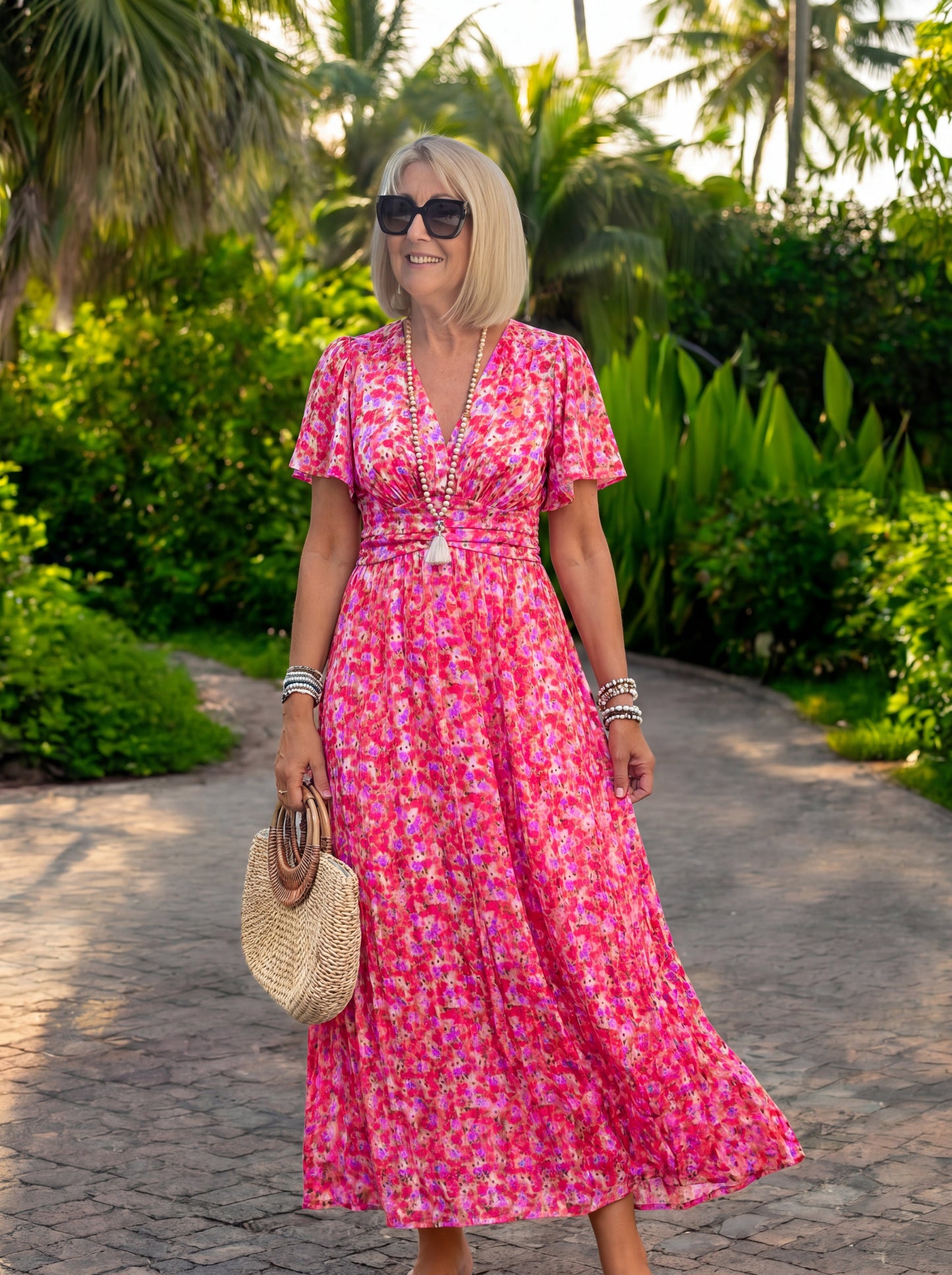 Marina | Vestido Largo Estampado Floral
