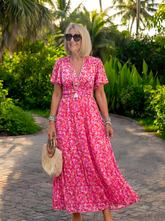 Marina | Vestido Largo Estampado Floral