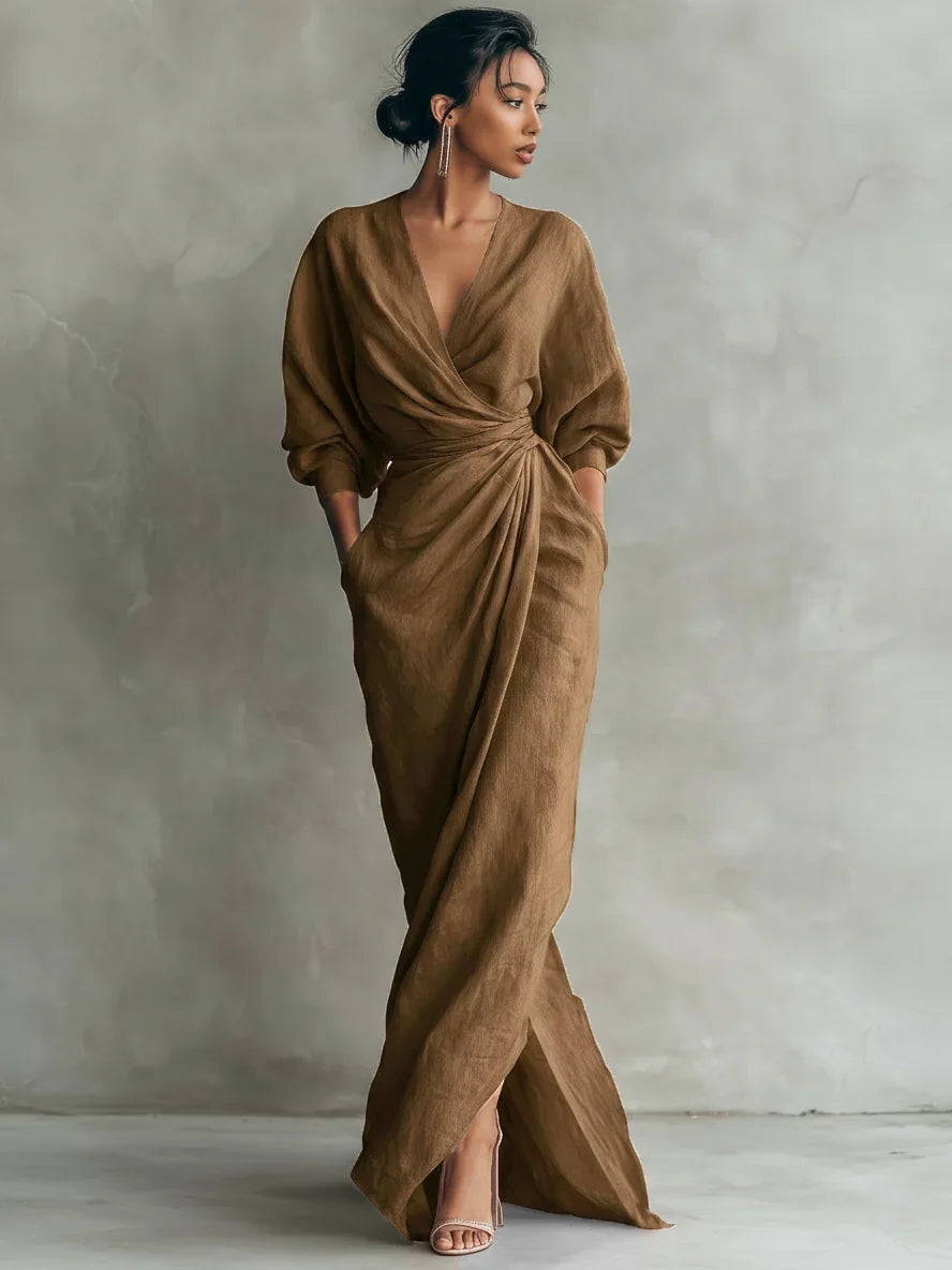 Lorena | Vestido Maxi con Escote en V