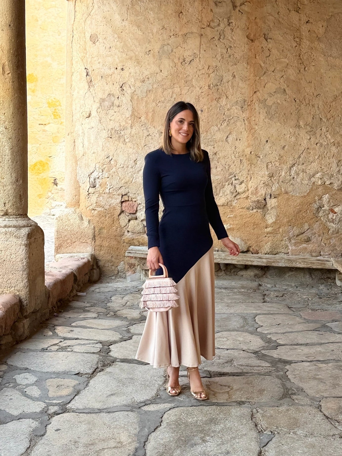 Aurelia | Vestido Bicolor Manga Larga