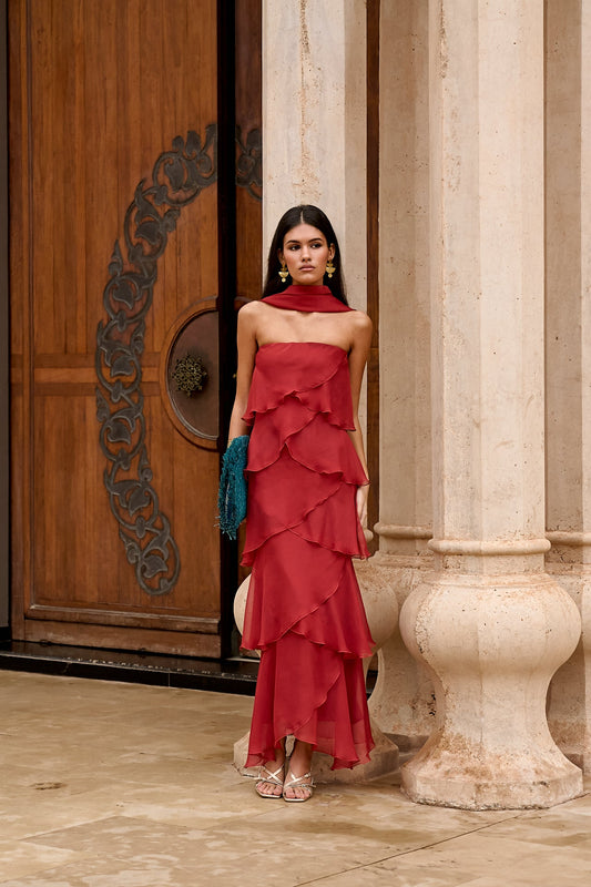 Aitana | Vestido Maxi Terracota