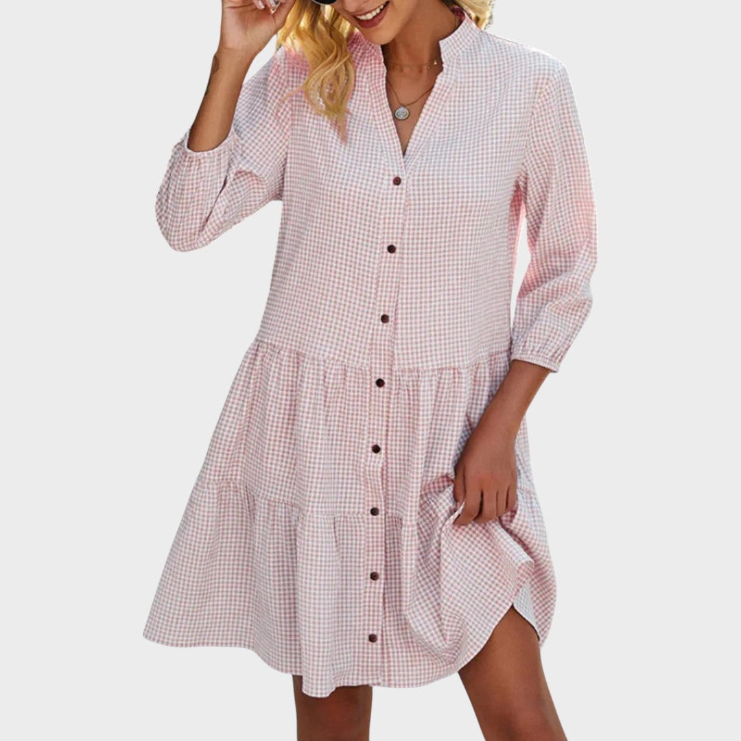 Yolanda | Vestido Midi Estampado Vichy