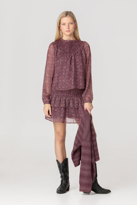 Nala | Minifalda Fruncida Estampada
