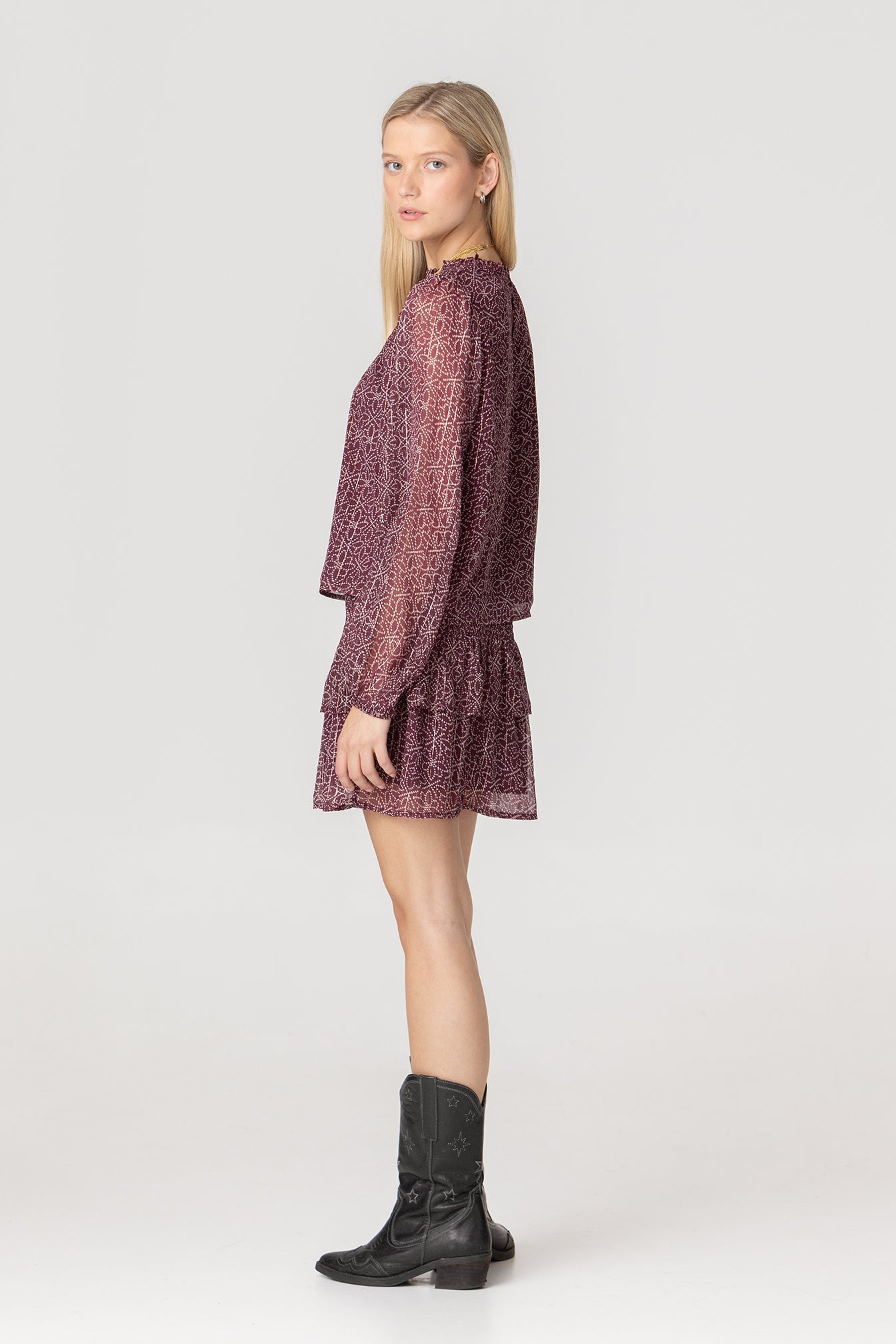 Nala | Minifalda Fruncida Estampada