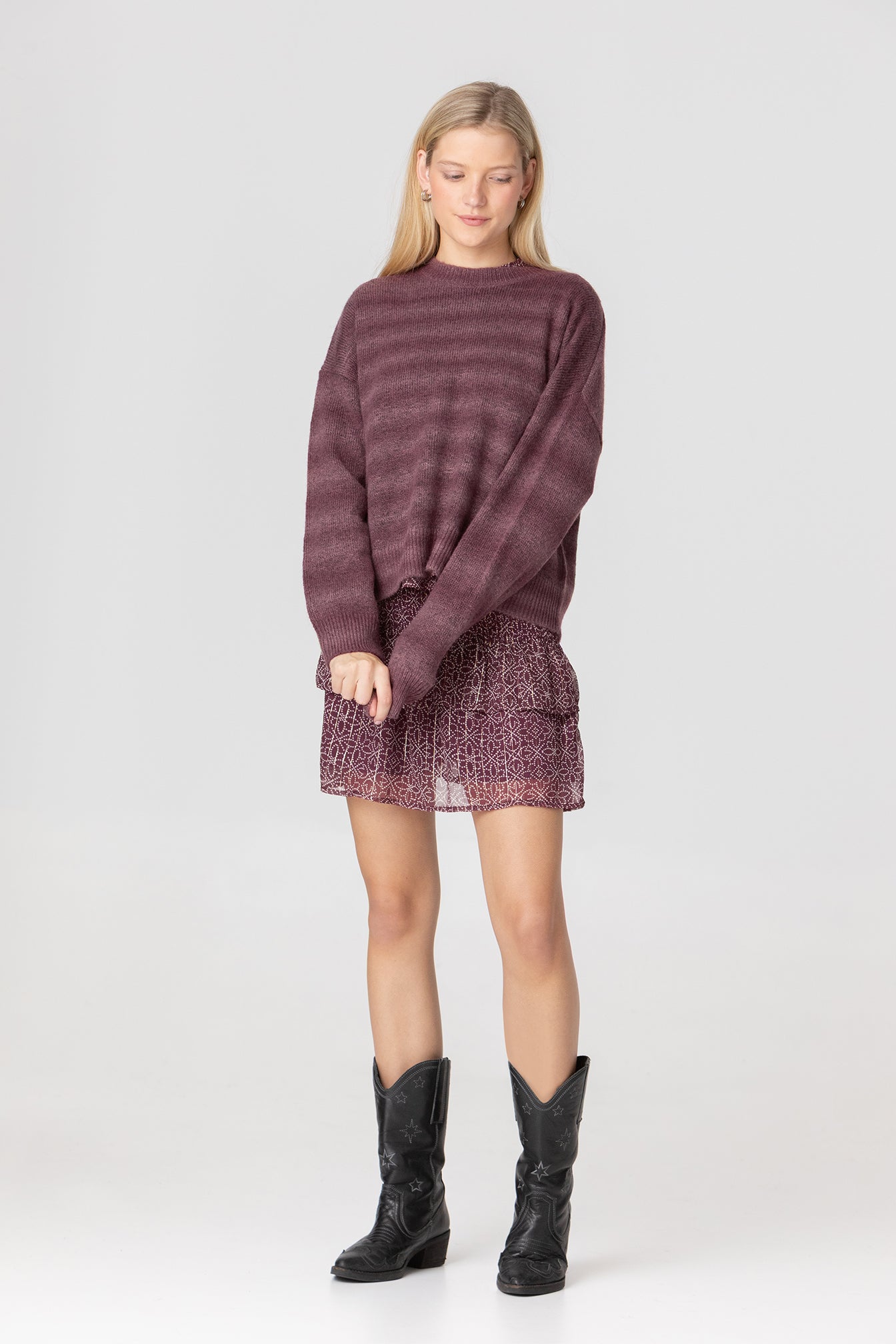 Nala | Minifalda Fruncida Estampada