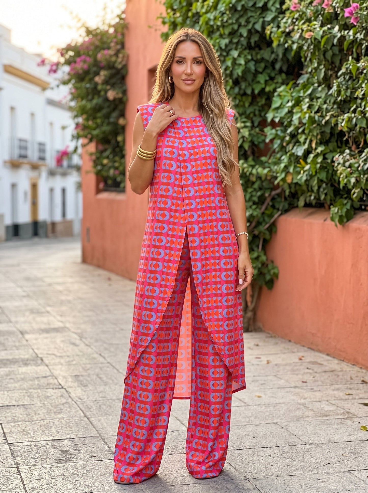 Elena | Conjunto Túnica y Palazzo Retro