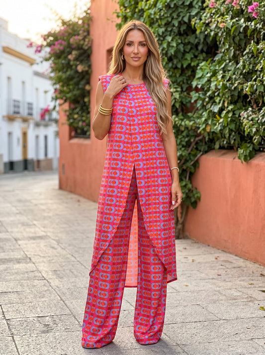 Elena | Conjunto Túnica y Palazzo Retro