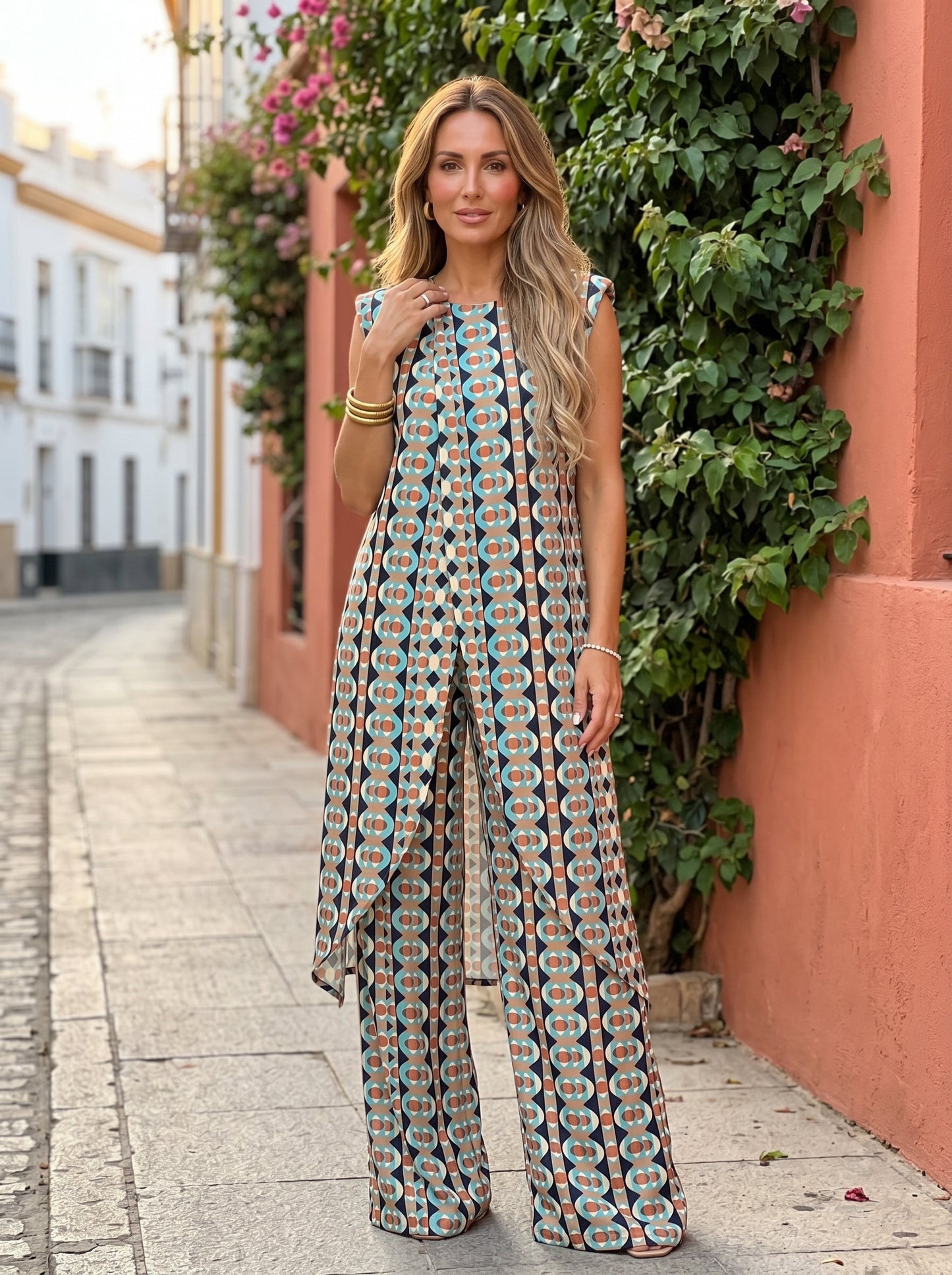 Elena | Conjunto Túnica y Palazzo Retro