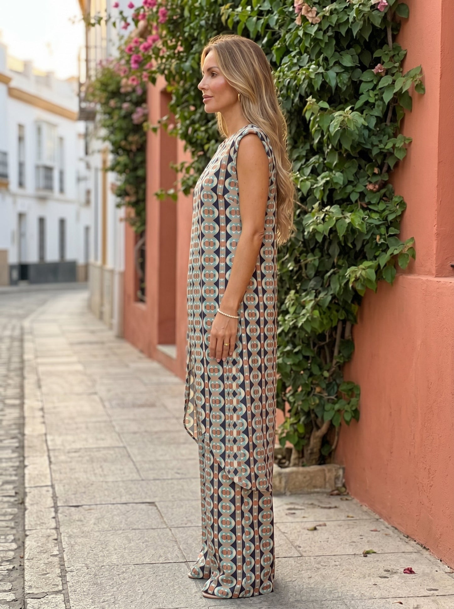 Elena | Conjunto Túnica y Palazzo Retro