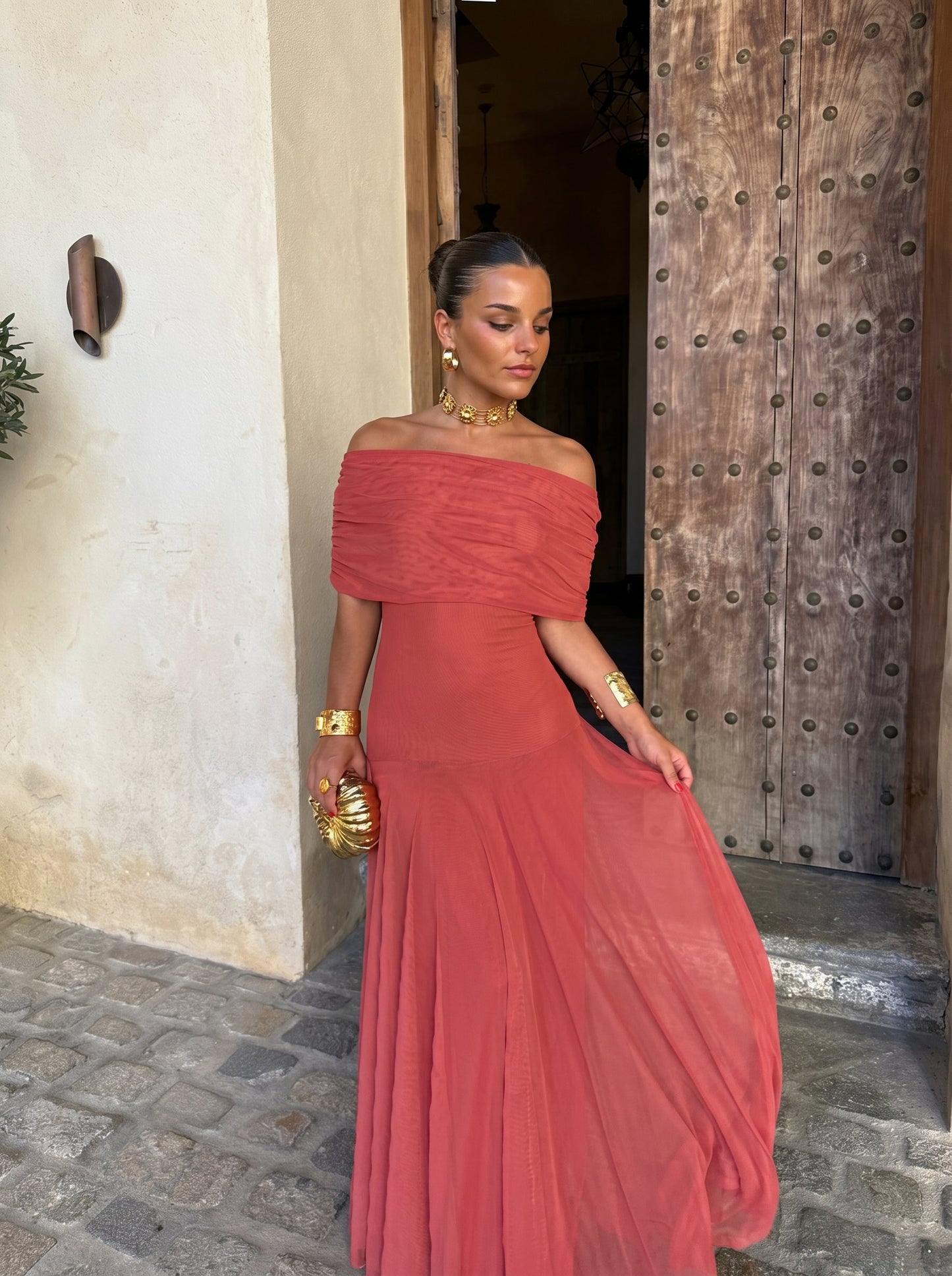 Vestido Cádiz en Terracota