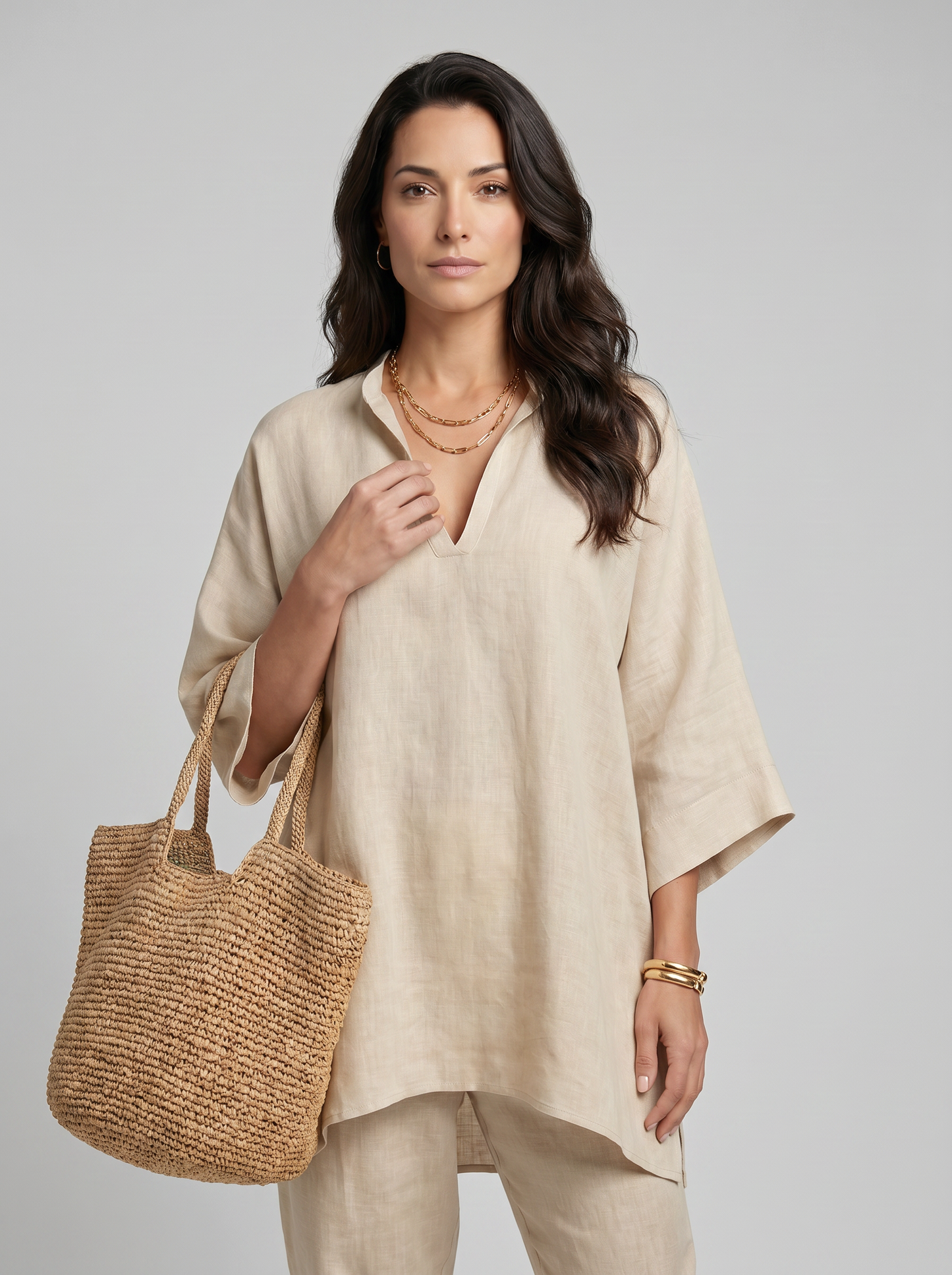 Bianca | Conjunto Fluido Cuello en V
