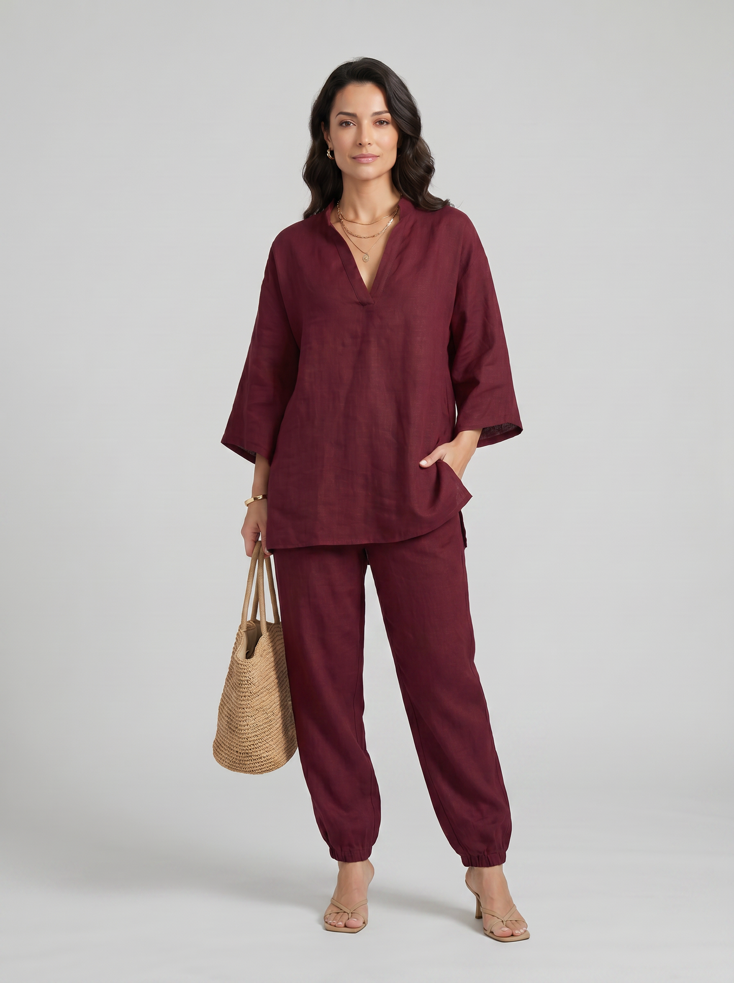 Bianca | Conjunto Fluido Cuello en V