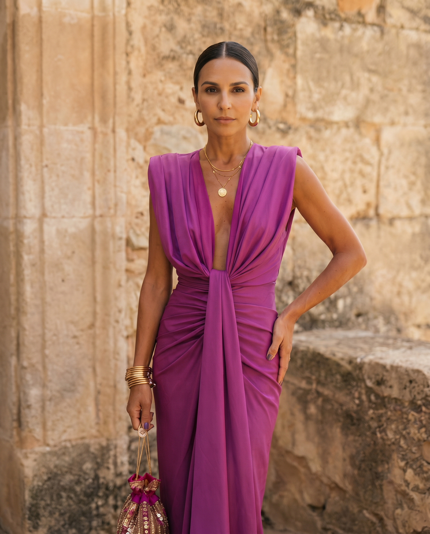Alessia | Vestido Drapé Glamour