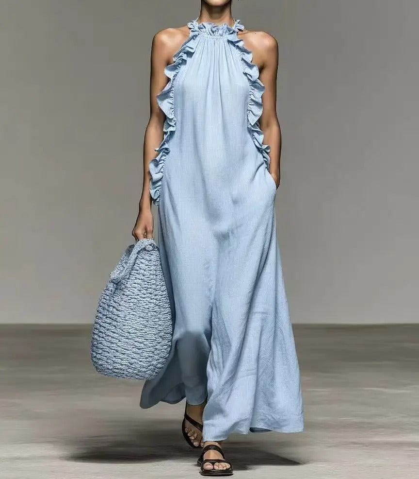Valeria | Vestido Maxi Halter Costero