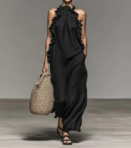 Valeria | Vestido Maxi Halter Costero